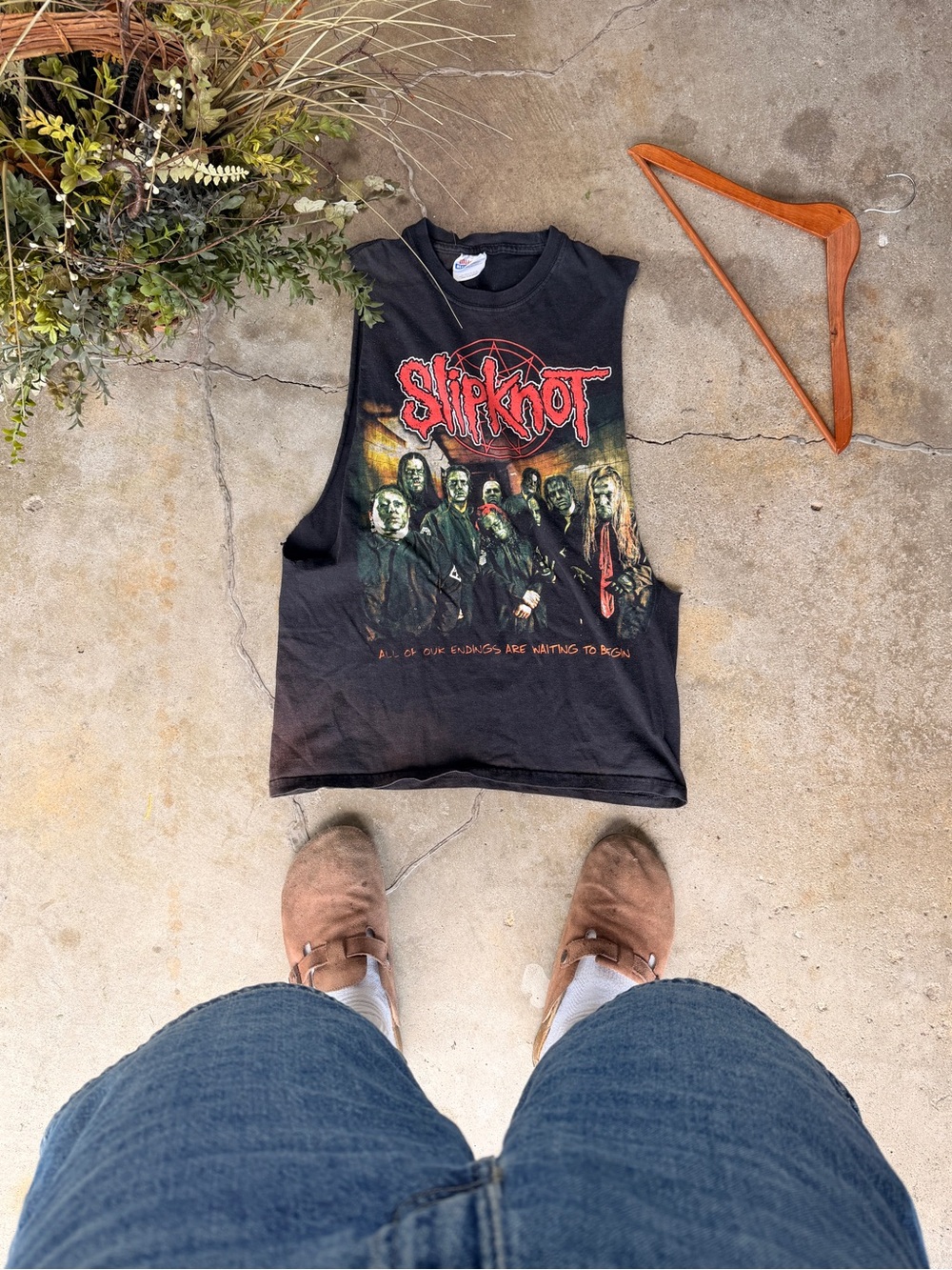 Hanes Black Slipknot Graphic Muscle Tank